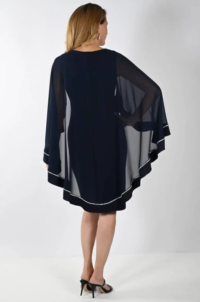 Frank Lymanin sininen mekko viitalla takaa-1