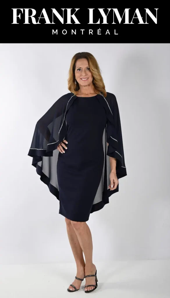 Frank Lymanin sininen näyttävä mekko