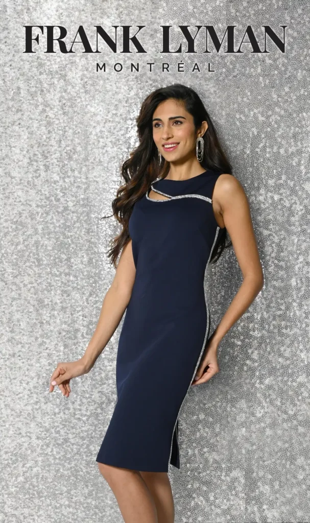 Frank Lymanin upea sininen kotelomekko