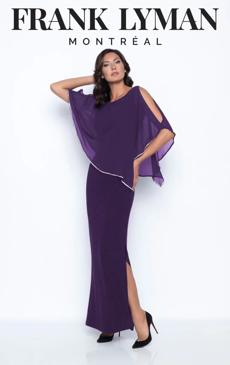Frank Lymanin violetti pitka mekko