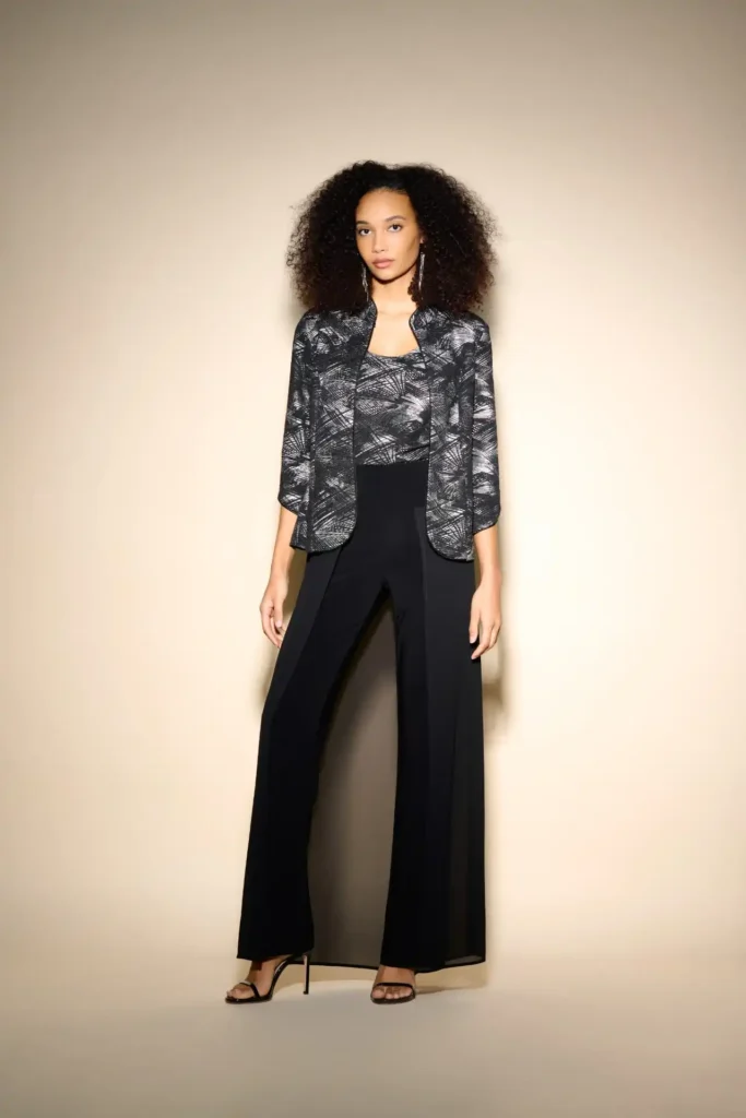 Joseph Ribkoffin mustavalkoinen 2-osainen jakku ja toppi